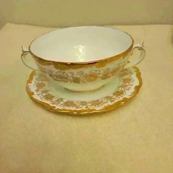 Coalport Hazelton -Cream Soup and Saucer Set (4) - Picture 5 of 6